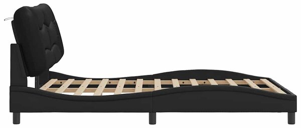 Rám postele bez matrace Hvar černý 120 x 200 cm umělá kůže 3207988
