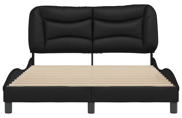 Rám postele bez matrace Hvar černý 120 x 200 cm umělá kůže 3207988