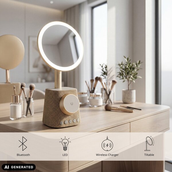 Zrcadlo do koupelny, značka hjh OFFICE, model Glamlody, materiál: plast