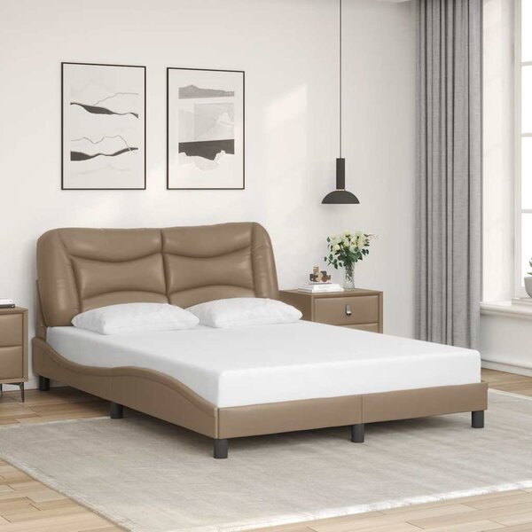 Rám postele bez matrace Hvar cappuccino 120x200 cm umělá kůže 3207992