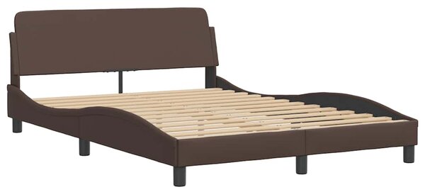 Rám postele Viana bez matrace hnědý 120x200 cm umělá kůže 3208084