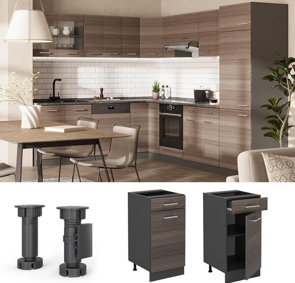 Spodní skříňka kuchyňské linky Vicco R-Line Ušlechtilá šedá 40 cm , PD Antracit, Model 53955