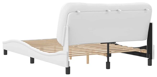 Rám postele bez matrace Hvar bílý 140x200 cm umělá kůže 3208003