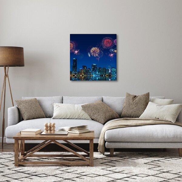 Obraz - Ohňostroj v Miami (30x30 cm)