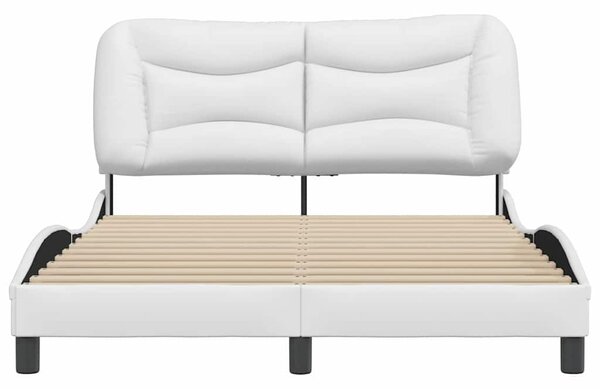 Rám postele bez matrace Hvar bílý 140x200 cm umělá kůže 3208003