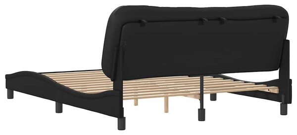 Rám postele bez matrace Hvar černý 160x200 cm umělá kůže 3208009