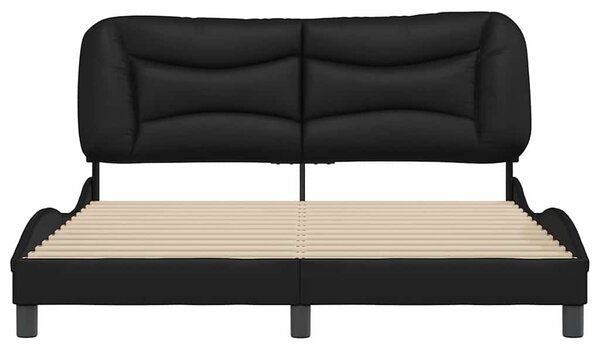 Rám postele bez matrace Hvar černý 160x200 cm umělá kůže 3208009