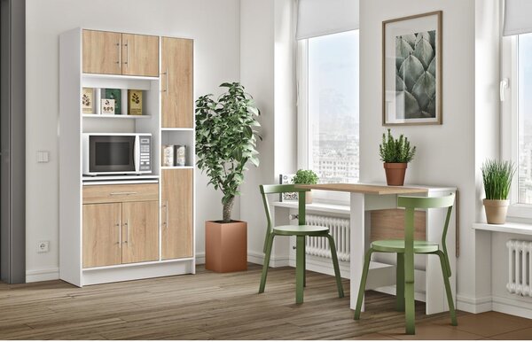 Rozkládací jídelní stůl s deskou v dekoru dubu 76x28 cm Papillon – TemaHome