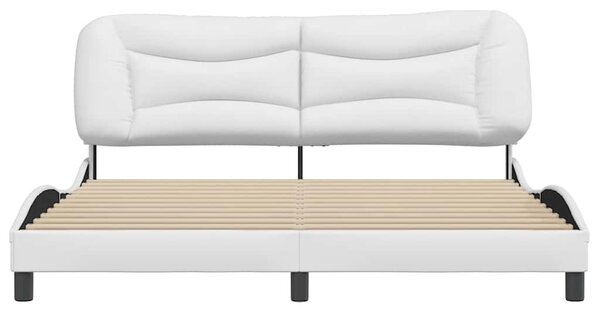 Rám postele bez matrace Hvar bílý 180x200 cm umělá kůže 3208017