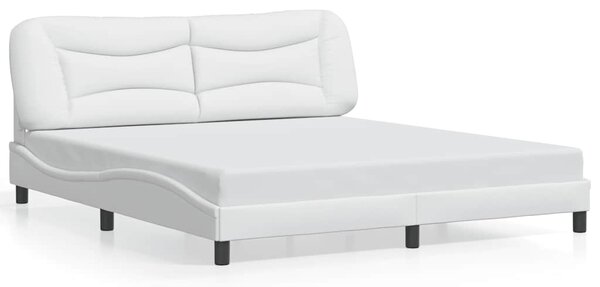 Rám postele bez matrace Hvar bílý 180x200 cm umělá kůže 3208017