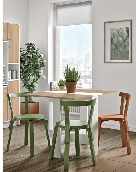 Rozkládací jídelní stůl s deskou v dekoru dubu 76x28 cm Papillon – TemaHome