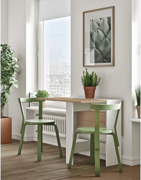 Rozkládací jídelní stůl s deskou v dekoru dubu 76x28 cm Papillon – TemaHome