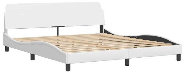 Rám postele bez matrace Hvar bílý 180x200 cm umělá kůže 3208017