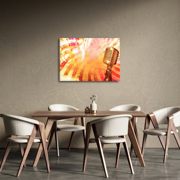 Obraz - Retro mikrofón (70x50 cm)