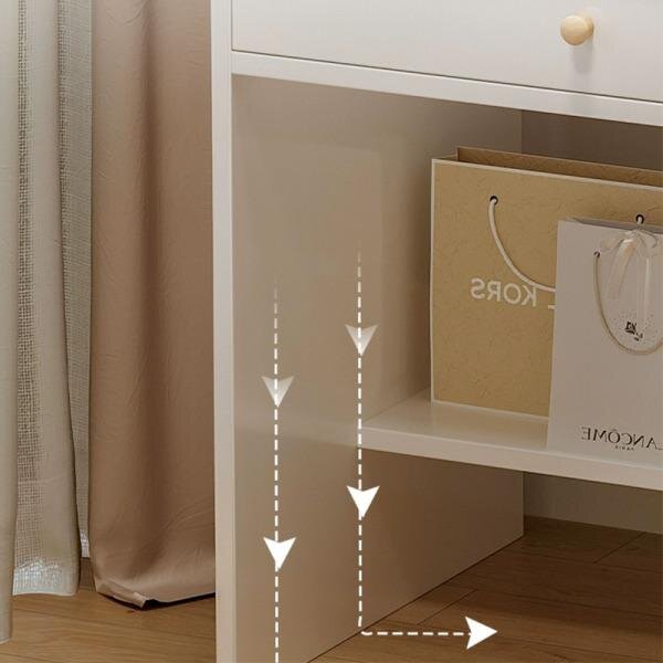 Toaletní stolek se zrcadlem a zásuvkami, bílý glamour, 100 cm