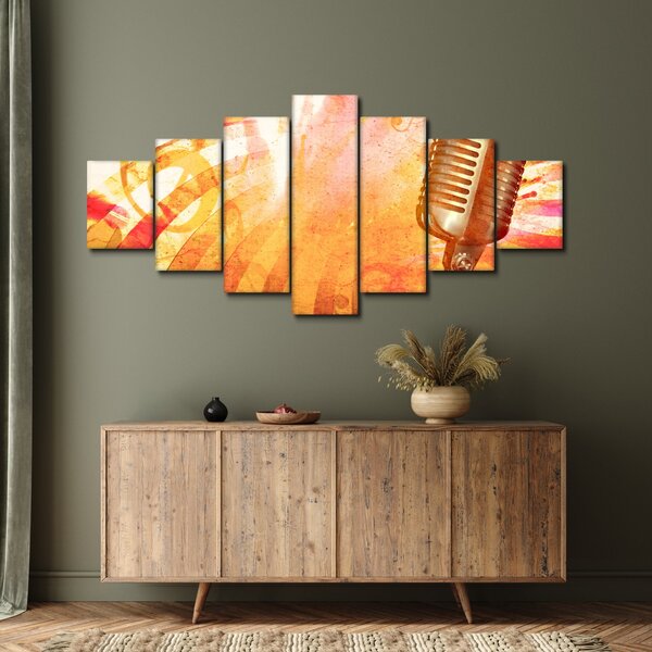 Obraz - Retro mikrofón (210x100 cm)