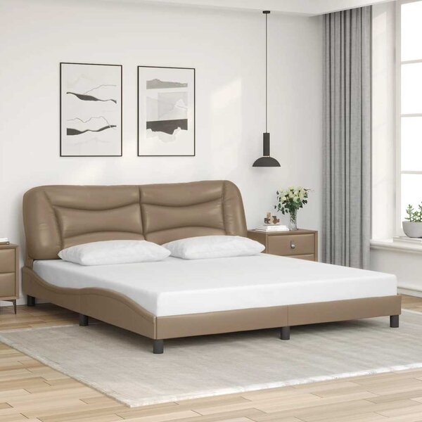 Rám postele bez matrace Hvar cappuccino 180x200 cm umělá kůže 3208020