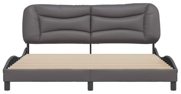 Rám postele bez matrace Hvar šedý 180x200 cm umělá kůže 3208019