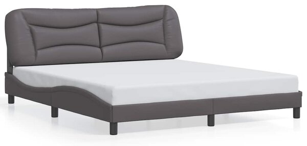 Rám postele bez matrace Hvar šedý 180x200 cm umělá kůže 3208019
