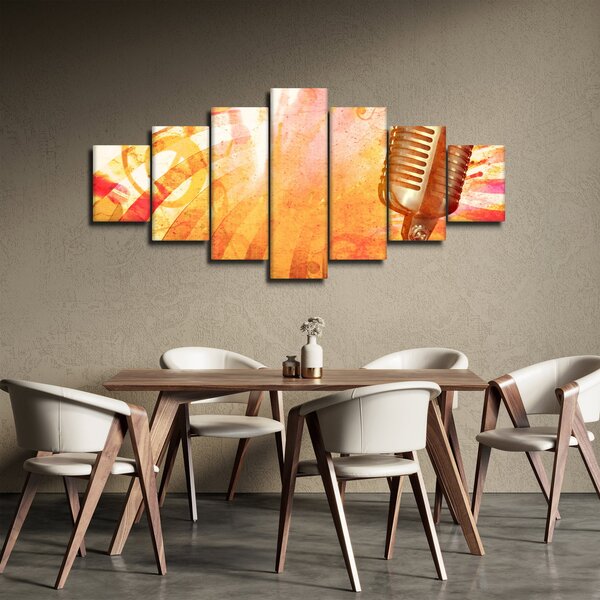 Obraz - Retro mikrofón (210x100 cm)
