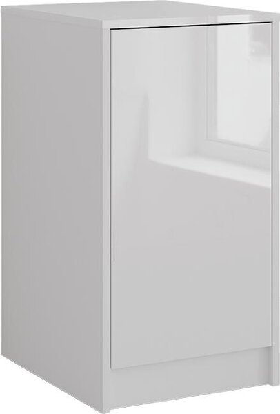 Kredenc Vicco Sherry Bílá/bílý vysoký lesk 40.2 x 76 cm s víkem nádoby, Model 57715
