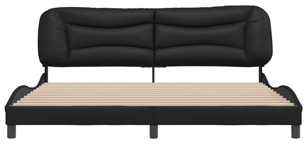 Rám postele bez matrace Hvar černý 200x200 cm umělá kůže 3208023