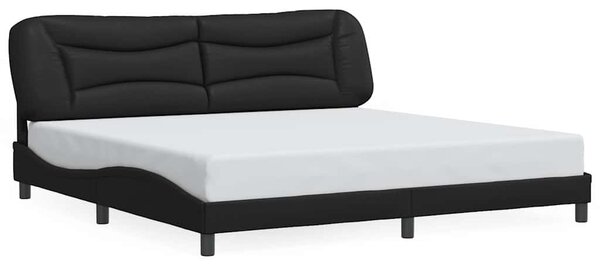 Rám postele bez matrace Hvar černý 200x200 cm umělá kůže 3208023