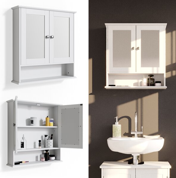 Koupelnová zrcadlová skříňka Vicco Bianco Bílá 56 x 58 cm, Model 31126