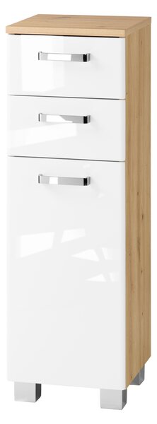 Livarno® Koupelnová skříňka Palermo, bílá/dub (100406098)