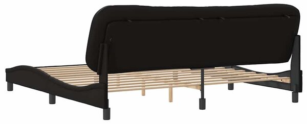 Rám postele bez matrace Hvar černý 200x200 cm umělá kůže 3208023