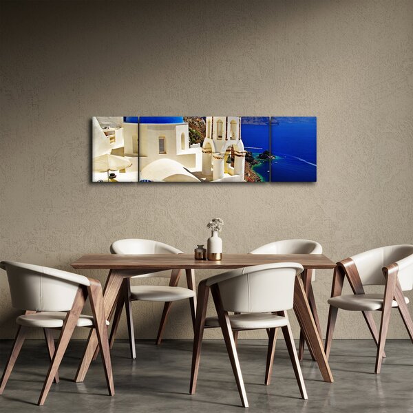 Obraz - Santorini, Řecko (170x50 cm)