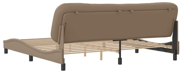 Rám postele bez matrace Hvar cappuccino 200x200 cm umělá kůže 3208027