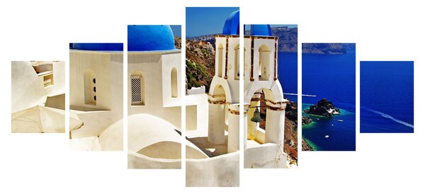 Obraz - Santorini, Řecko (210x100 cm)
