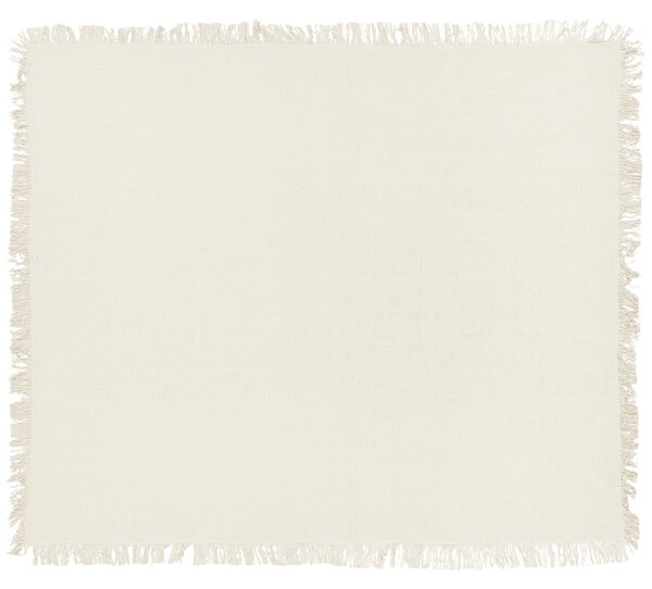 Přikrývka na postel YERBENT Bavlna 220 x 240 cm Krémově bílá