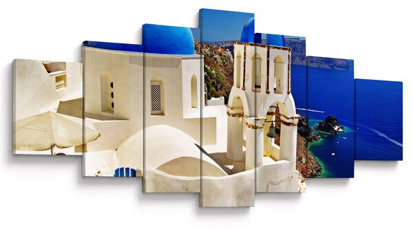 Obraz - Santorini, Řecko (210x100 cm)