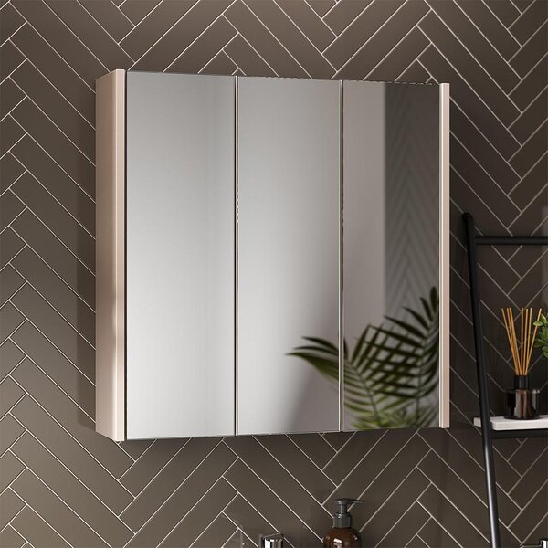 Koupelnová zrcadlová skříňka Vicco Majest Kašmír 67.4 x 68 cm se 3 zrcadlovými dveřmi, Model 58690