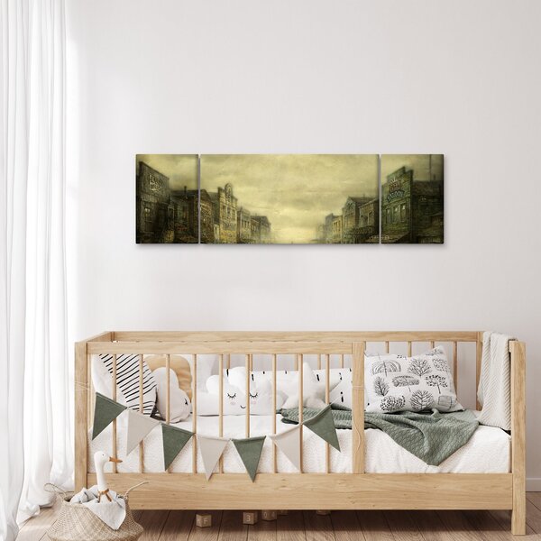 Obraz westernového městečka (170x50 cm)