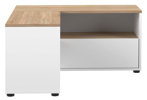 TV stolek v dekoru dubu v bílo-přírodní barvě 90x45 cm Angle – TemaHome