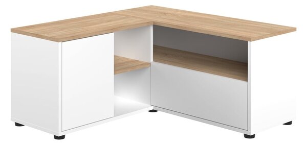 TV stolek v dekoru dubu v bílo-přírodní barvě 90x45 cm Angle – TemaHome