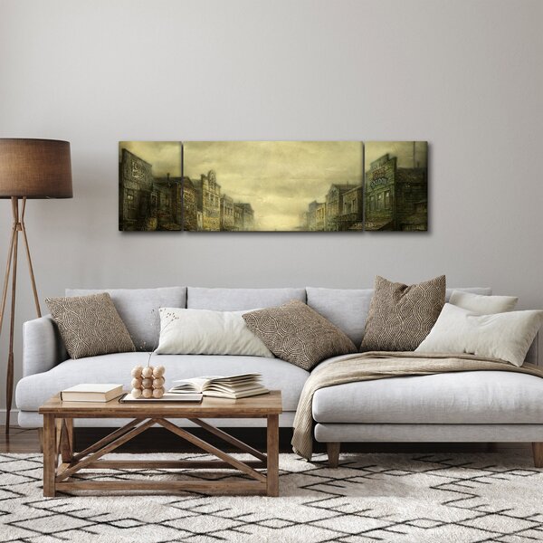 Obraz westernového městečka (170x50 cm)