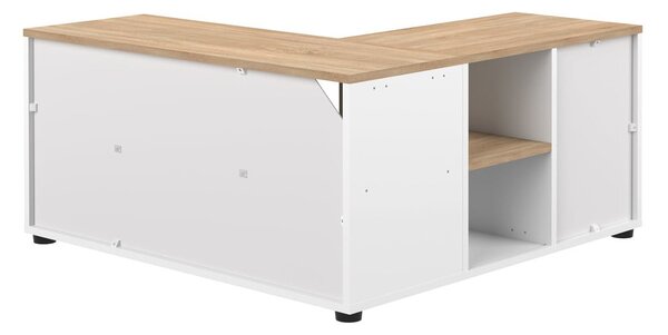 TV stolek v dekoru dubu v bílo-přírodní barvě 90x45 cm Angle – TemaHome
