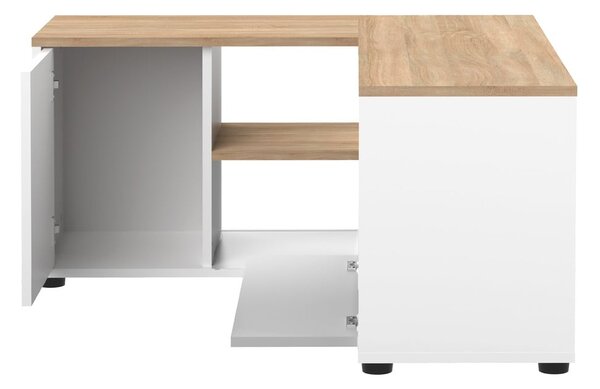 TV stolek v dekoru dubu v bílo-přírodní barvě 90x45 cm Angle – TemaHome