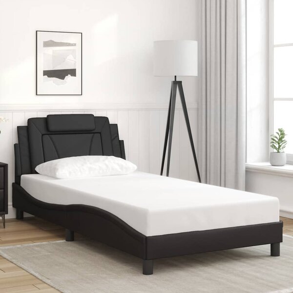 Rám postele Viana bez matrace černý 100x200 cm umělá kůže 3208075