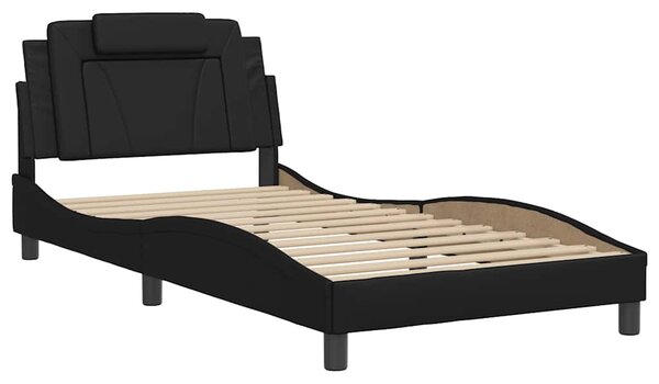 Rám postele Viana bez matrace černý 100x200 cm umělá kůže 3208075