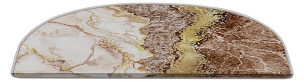 Nášlapy na schody ve světle hnědo-krémové barvě v sadě 16 ks 20x65 cm Golden Marble – Vitaus
