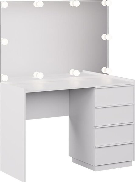Toaletní stolek Vicco Viktoria Bílá 110 cm se zrcadlem a LED osvětlením, Model 59330