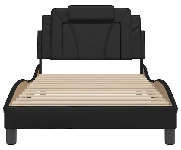 Rám postele Viana bez matrace černý 100x200 cm umělá kůže 3208075