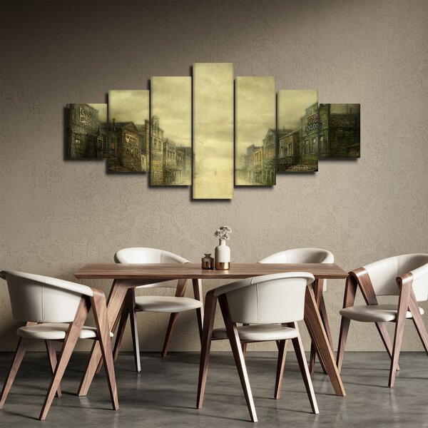 Obraz westernového městečka (210x100 cm)