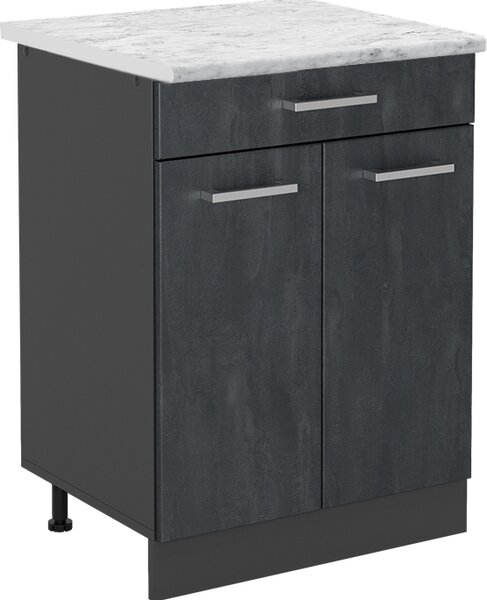 Spodní skříňka kuchyňské linky Vicco R-Line Černý beton 60 cm PD Mramor, Model 47477