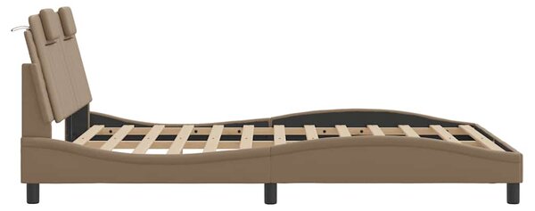Rám postele Viana bez matrace cappuccino 120x200 cm umělá kůže 3208086